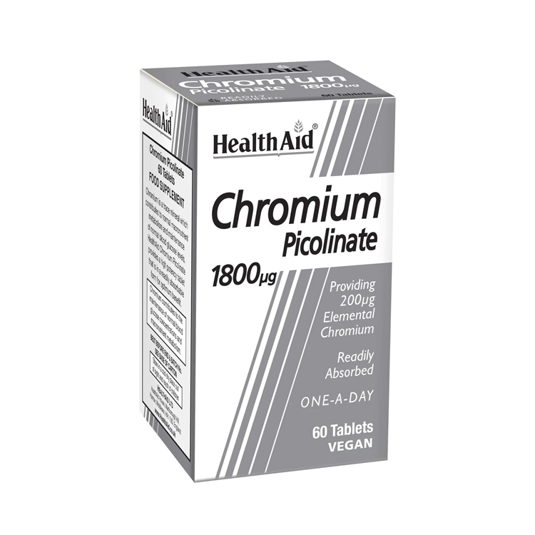 Health Aid Chromium Picolinate 1800ug 60 tabs